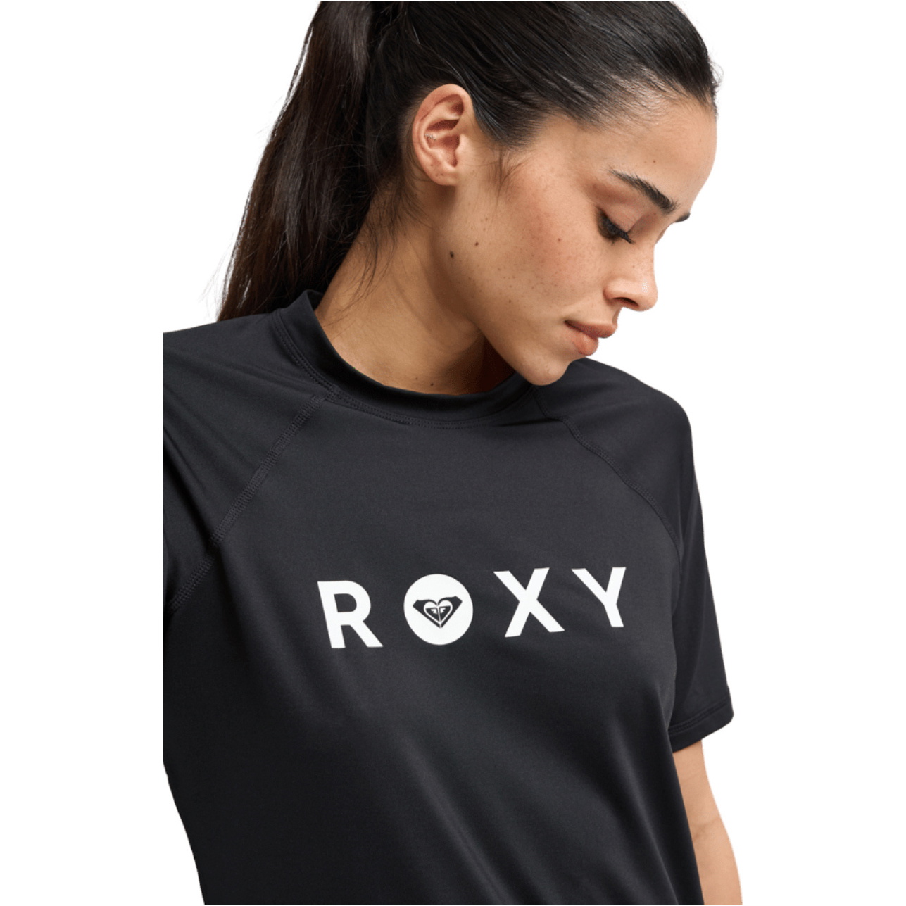 2026 Roxy Womens Essential Short Sleeve Rash Vest ERJWR03879 - Anthracite